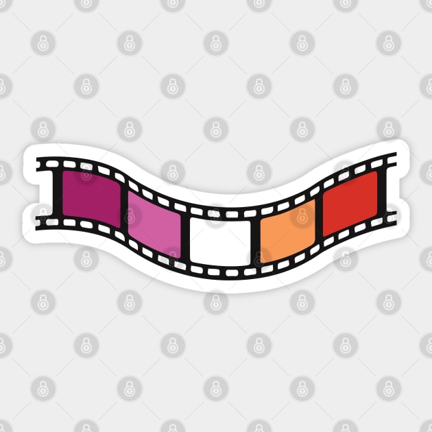 Film Strip - Lesbian Pride Sticker by LaLunaWinters